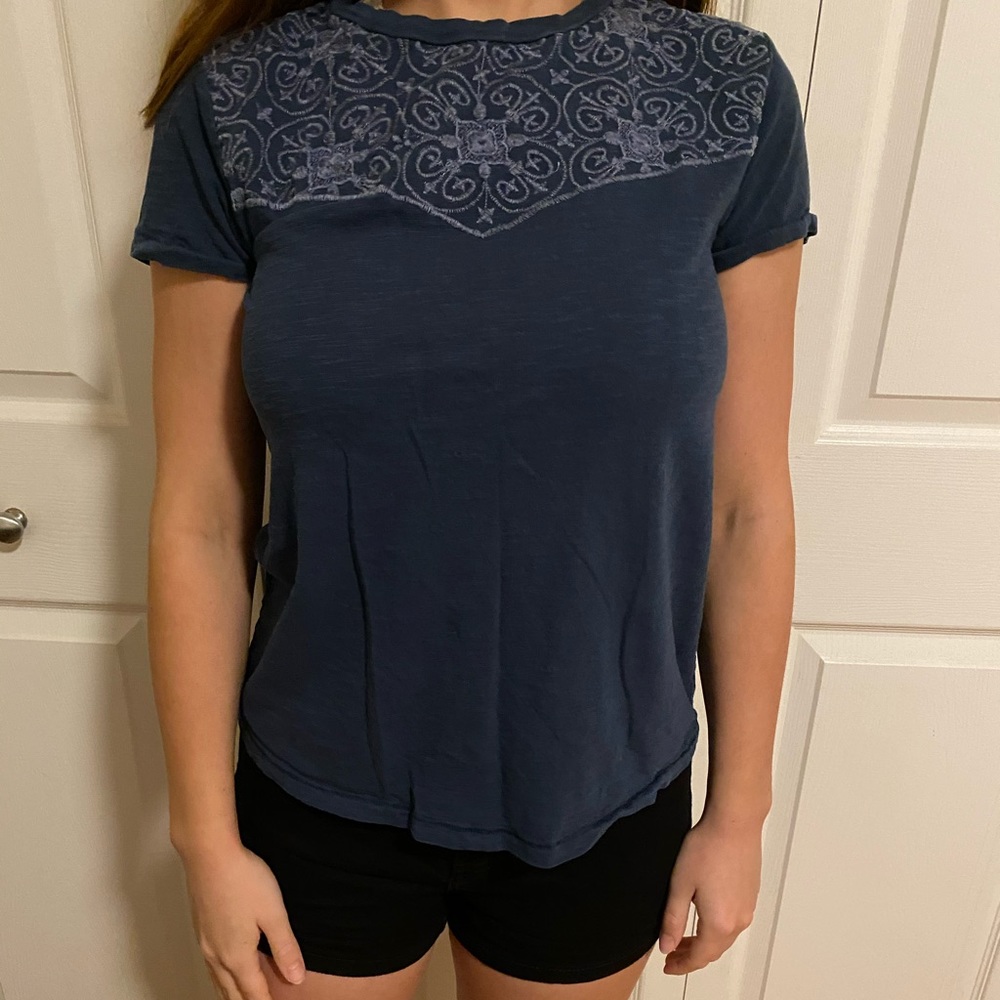 Lucky Brand Embroidered Tee - Picture 2 of 3